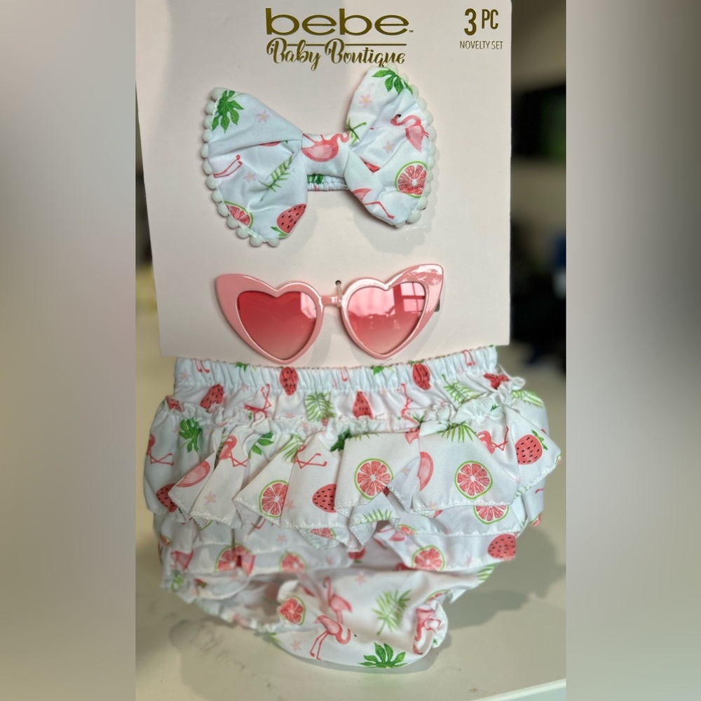 Bebe Baby Boutique 3pc novelty set NWT